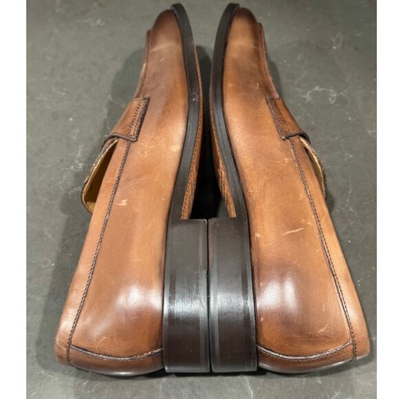 MERCANTI FLORENTINI Leather Penny Loafers Men Size 8.5